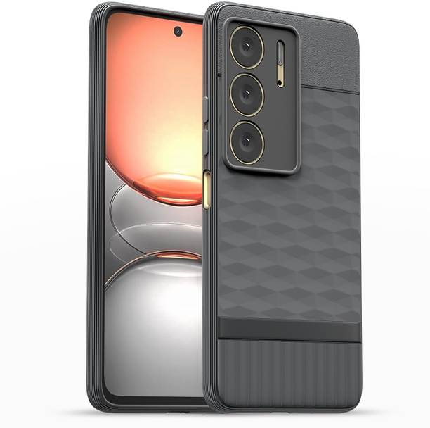 CRAFTIFY Back Cover for REALME C75 5G / C73 5G Hexagon 3D Case TPU Soft Flexible Shockproof Case - Grey