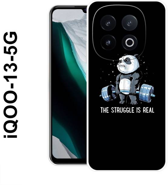 MOBIFLY Back Cover for IQOO 13 5G, Struggle, Panda, GYM, Bear, Funky, 537
