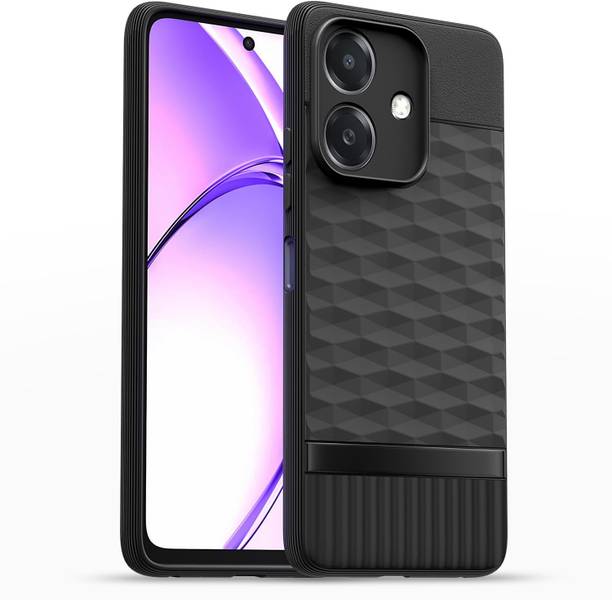 CRAFTIFY Back Cover for REALME C61 / N61 Hexagon 3D Case TPU Soft Flexible Shockproof Case - Black