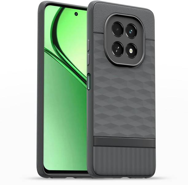 CRAFTIFY Back Cover for REALME C63 5G Hexagon 3D Case TPU Soft Flexible Shockproof Case - Grey