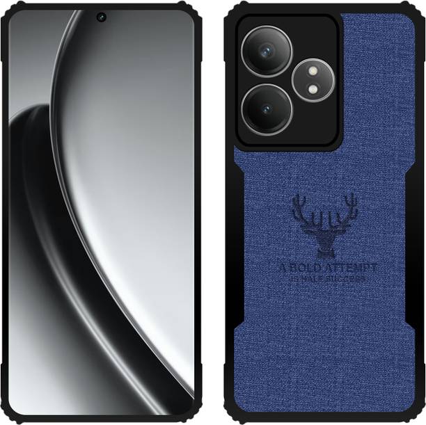 Roxel Back Cover for Realme Gt 6 |Vegan PU Leather |Deer Case|Four Side Edges & Camera Lens Protection