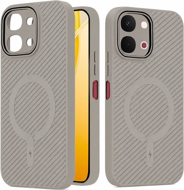 FIRST MART Back Cover for Vivo T5X 5G, Vivo T5X, IQOO Z11X 5G, Carbon Fiber Magsafe Case