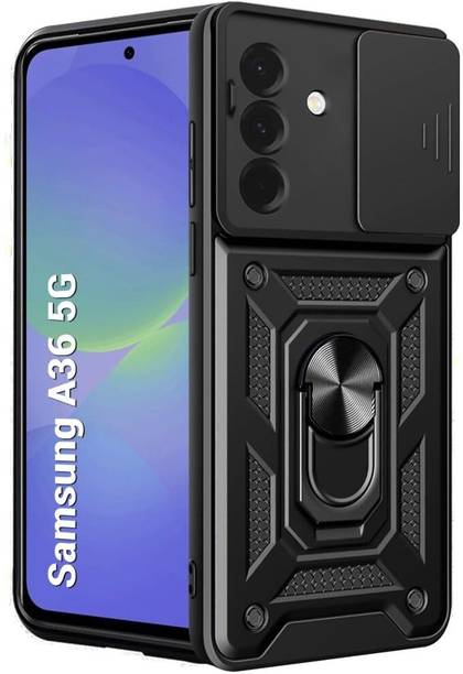 AIBEX Back Cover for Samsung Galaxy A36 5G| D10 Tough Armor | Sliding Camera Shield | Ring Holder Kickstand