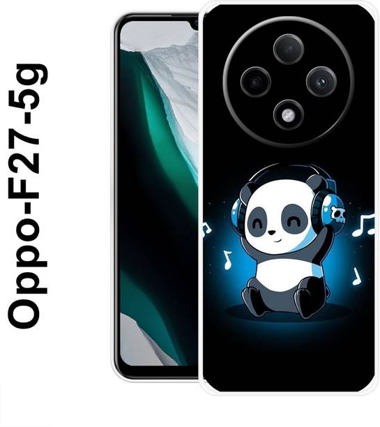 MASURA Back Cover for OPPO F27 5G, Music, Cute, Baby, Panda, Funky, 536