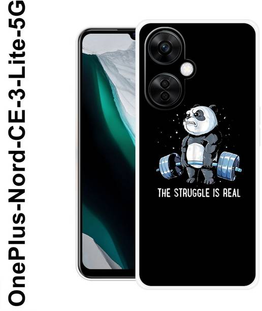MOBIFLY Back Cover for Oneplus Nord CE 3 Lite 5G, Struggle, Panda, GYM, Bear, Funky, 537