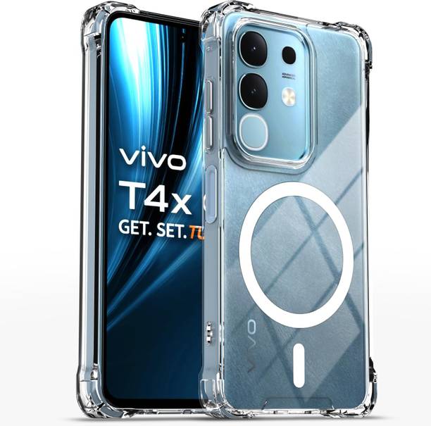 CaseLush Back Cover for Vivo T4x 5G / iQoo Z10x 5G / Vivo Y31 Pro 5G MagSafe, Camera Edges Protection Phone Case