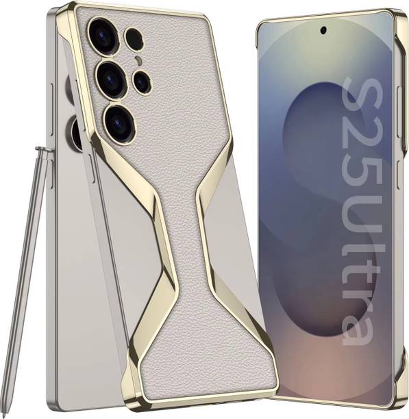 Mobilebies Back Cover for Samsung Galaxy S25 Ultra X Designer Electroplated Leather Case