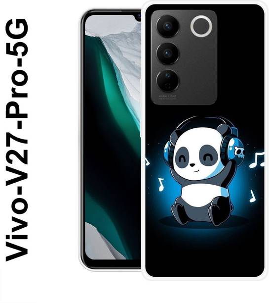 MASURA Back Cover for Vivo V27 Pro 5G, Music, Cute, Baby, Panda, Funky, 536