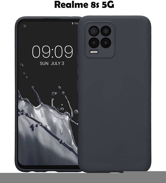 caseunik Back Cover for Realme 8s 5G (Black, Camera Bump Protecto