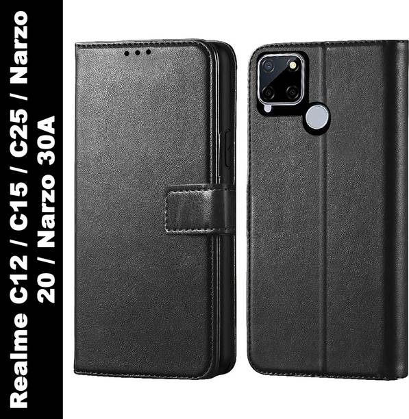Casotec Flip Cover for Realme C12, C15, C25, Narzo 20, Narzo 30A