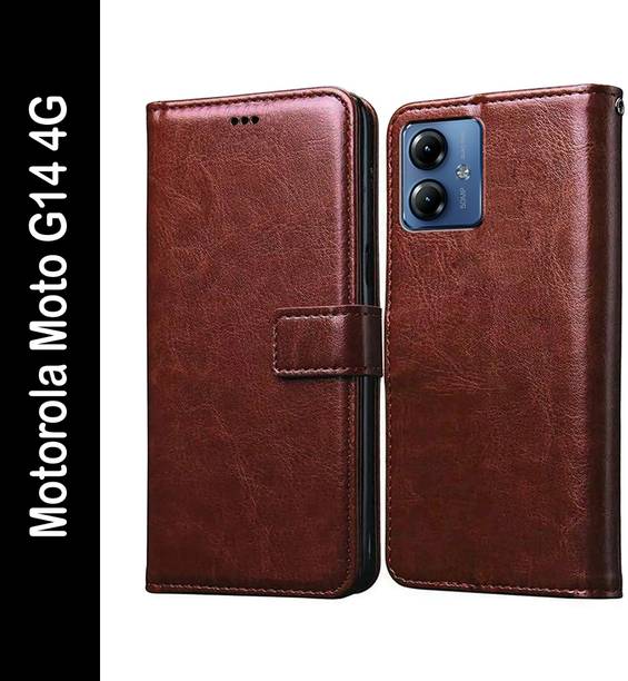 Casotec Flip Cover for Motorola Moto G14 4G