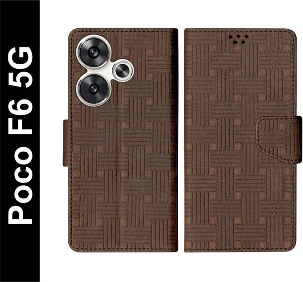 SBMS Flip Cover for Poco F6 5G Back Cover Case with Magnatic Closure | Inbuilt Stand | Card & Money Pocket