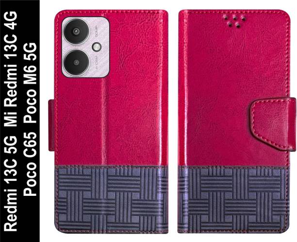 Telecase Flip Cover for Redmi 13C 5G / Mi Redmi 13C 4G / Poco C65 Poco M6 5G Back Covee