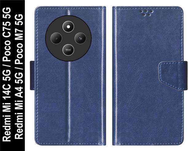 SBMS Flip Cover for Xiaomi Mi Redmi 14C 5G / Poco M7 5G / Poco C75 5G / Redmi A4 5G