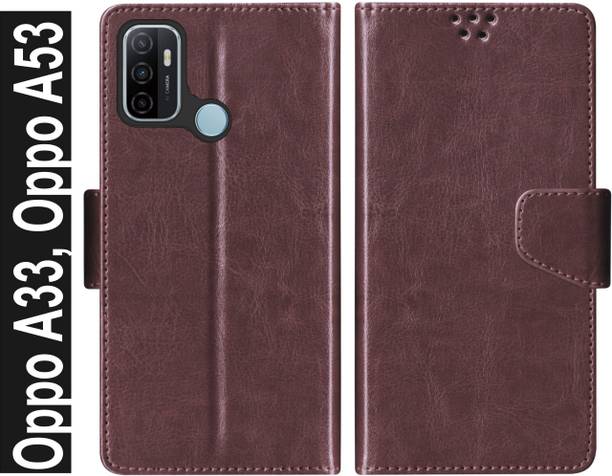 RKFLIP Flip Cover for RKFLIP_Oppo A33, Oppo A53_COFFEE