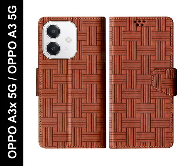 SBMS Flip Cover for OPPO A3x 5G / OPPO A3 5G Back Cover Case with Magnatic Closure | Card & Money Pocket
