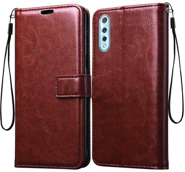 SUCH Flip Cover for Such Flip Cover for Vivo S1-1907 (Brown, Dual Protection, Pack of: 1)