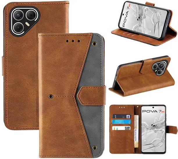 Aaghosh Flip Cover for Tecno Pova 7 5G