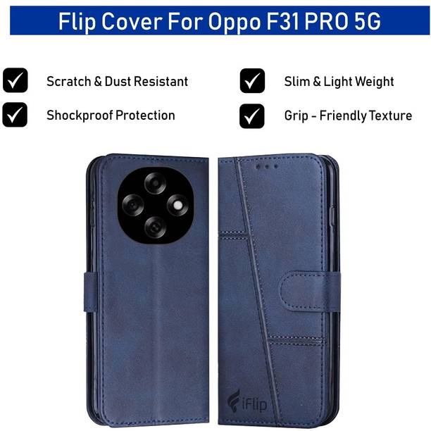 iFlip Flip Cover for F31 PRO 5G, Card Pockets Wallet & Stand