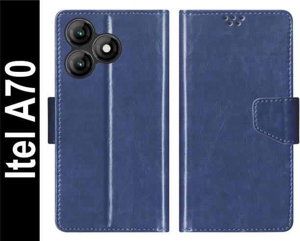 SBMS Flip Cover for Itel A70 Back Cover Case with Magnatic Closure