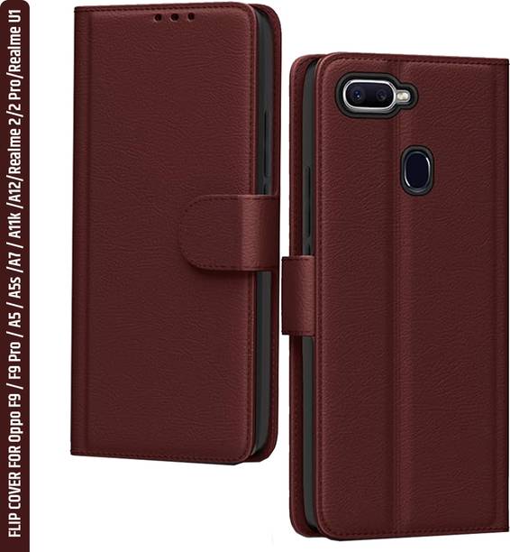 gunvar Flip Cover for Oppo F9 / F9 Pro / A5 / A5s /A7 / A11k /A12/Realme 2/2 Pro/Realme U1