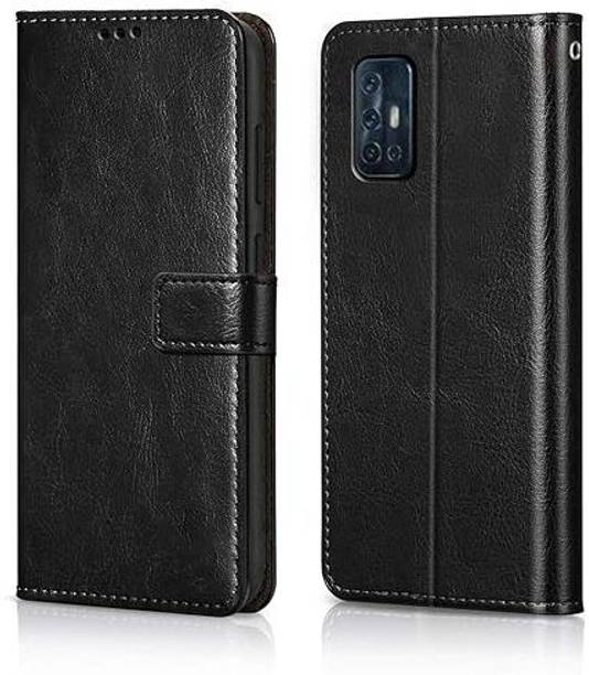 Dhaini Entreprises Flip Cover for Vivo v17, Shockproof Wallet Style Magnetic cover, Inside Pockets & Inbuilt Stand