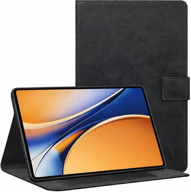 Vetrivel Flip Cover for realme Pad 3 11.6 inch, Tablet Leather Classic, Light Black Magnetic Flip Case