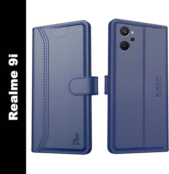 AIBEX Flip Cover for Realme 9i|Premium Leather Finish|Magnetic Closure|Kickstand Feature|Shockproof