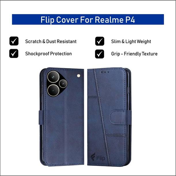 iFlip Flip Cover for REALME P4 5G, Card Pockets Wallet & Stand