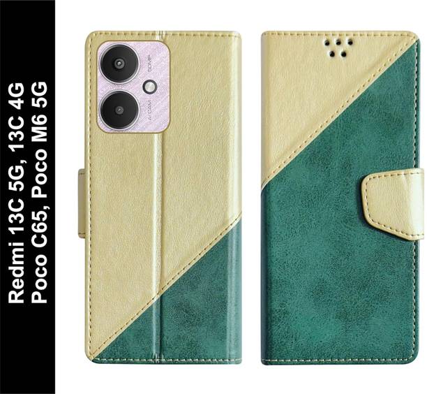 SBMS Flip Cover for Mi Redmi 13C 5G / Mi Redmi 13C 4G / Poco C65 / Poco M6 5G Back Cover Case