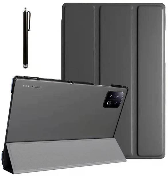 Proelite Flip Cover for Xiaomi Mi Pad 6 Case Cover 11 inch Flip Stand Cover with Transparent Back & Stylus Pen