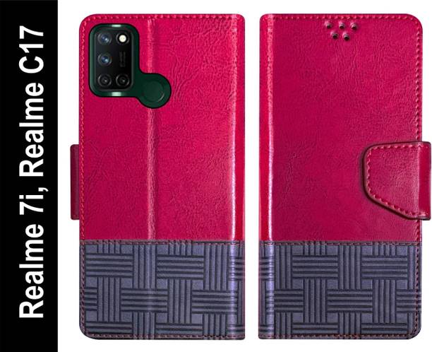 Telecase Flip Cover for Realme 7i / Realme C17 Back Cover Case with Magnatic Closure