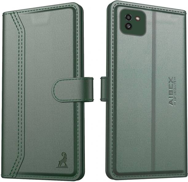 AIBEX Flip Cover for Samsung Galaxy A03|Premium Leather Finish | Magnetic Closure | Kickstand Feature