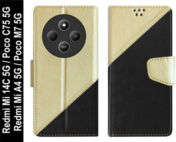 SBMS Flip Cover for Xiaomi Mi Redmi 14C 5G / Poco M7 5G / Poco C75 5G / Redmi A4 5G