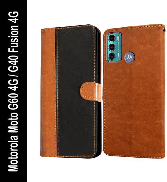 Casotec Flip Cover for Motorola Moto G60 4G, Motorola Moto G40 Fusion 4G