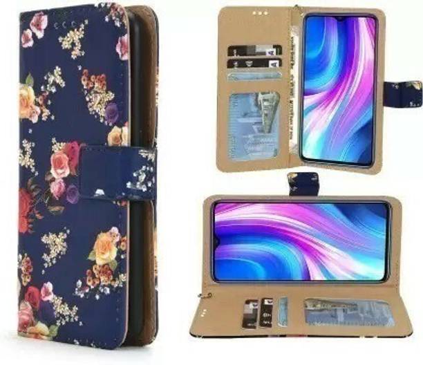 Aarov Flip Cover for Samsung Galaxy J7 Prime, Flower Blue