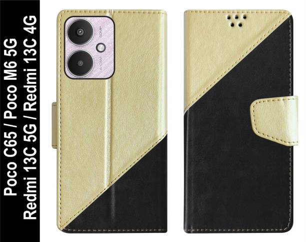 SBMS Flip Cover for Mi Redmi 13C 5G / Mi Redmi 13C 4G / Poco C65 / Poco M6 5G Back Cover Case
