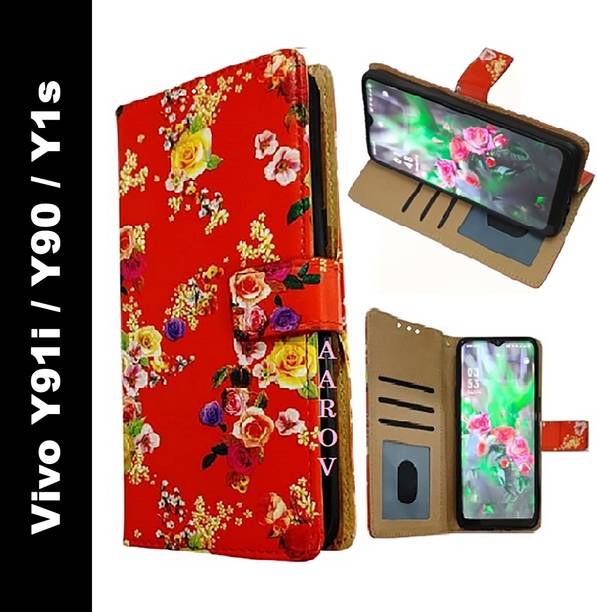 Aarov Flip Cover for Vivo Y91i, Vivo Y90, Vivo Y1s