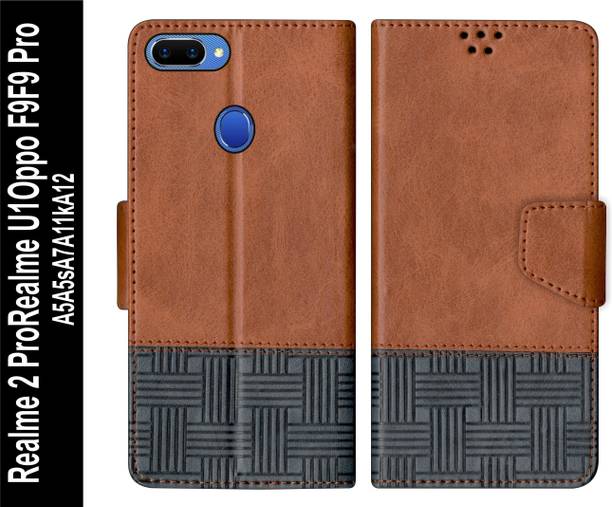 PUFFCASE Flip Cover for Realme 2/Realme 2 Pro/U1/Oppo F9/F9 Pro/A5/A5s /A7/A11k/A12 Back Cover Case