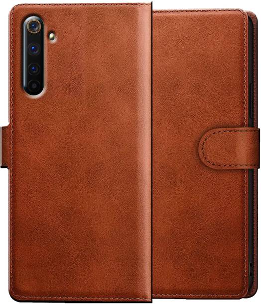 Xester Flip Cover for REALME 6I |Vegan PU Leather |Foldable Stand & Pocket |Magnetic Closure