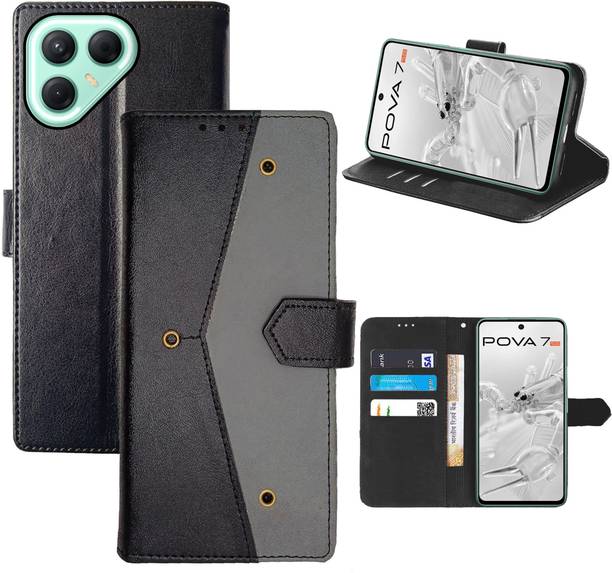 Aaghosh Flip Cover for Tecno Pova 7 5G