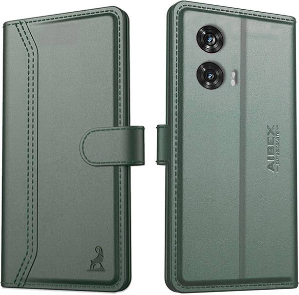 AIBEX Flip Cover for Motorola G96 5G / Motorola Edge 50 Fusion 5G|Premium Leather Finish | Magnetic Closure