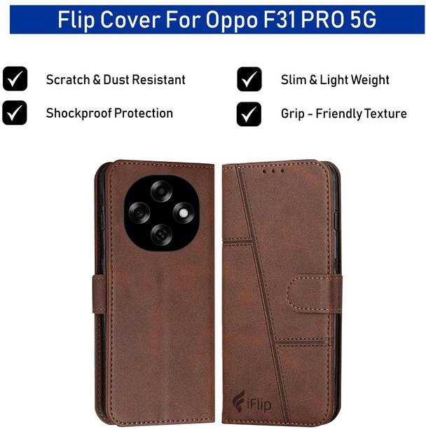 iFlip Flip Cover for F31 PRO 5G, Card Pockets Wallet & Stand