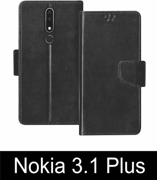 SBMS Flip Cover for Nokia 3.1 Plus Back Cover Case with Magnatic Closure