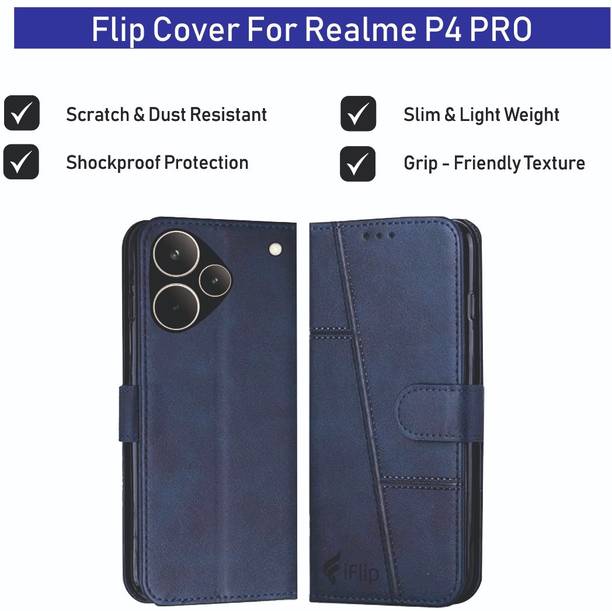 iFlip Flip Cover for REALME P4 PRO 5G, Card Pockets Wallet & Stand
