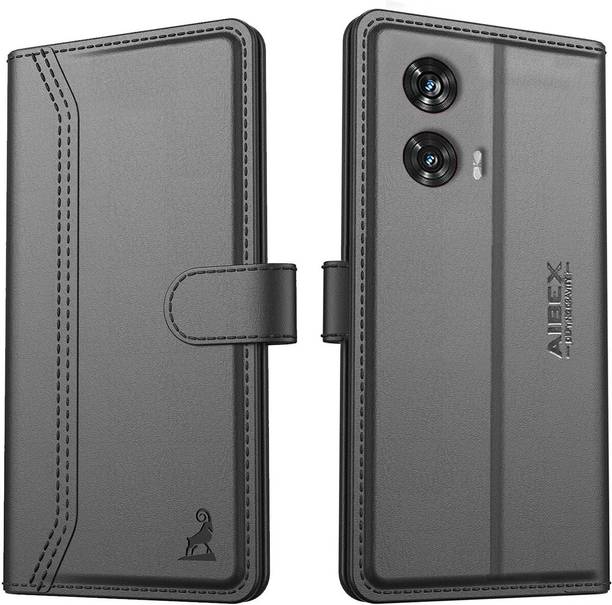 AIBEX Flip Cover for Motorola G96 5G / Motorola Edge 50 Fusion 5G|Premium Leather Finish | Magnetic Closure