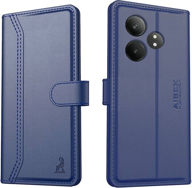 AIBEX Flip Cover for Realme GT 6T 5G|Premium Leather Finish | Magnetic Closure | Kickstand Feature | Shockproof