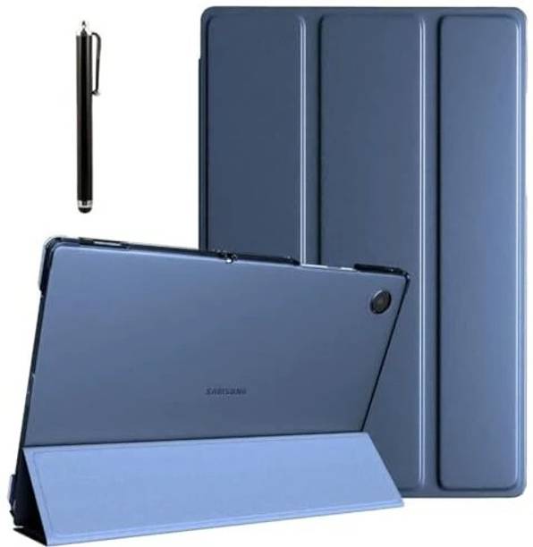 Proelite Flip Cover for Galaxy Tab A9 Plus 11 inch Cover, Smart Flip Case Cover Translucent Back with Stylus Pen