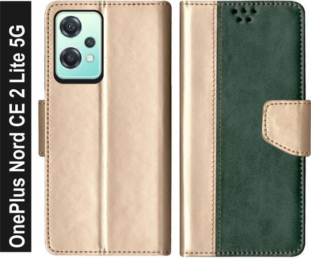 Rkcovers Flip Cover for RKFLIP_ONEPLUS NORD CE 2 LITE 5G_GOLD GREEN