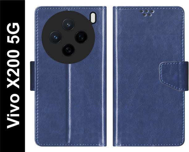 SBMS Flip Cover for Vivo X200 5G Back Cover Case with M...